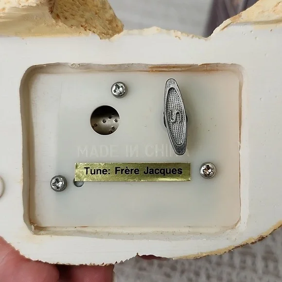 Classic Treasures musical kitten hand Painted shelf sitter Resin orange cat - Picture 5 of 8